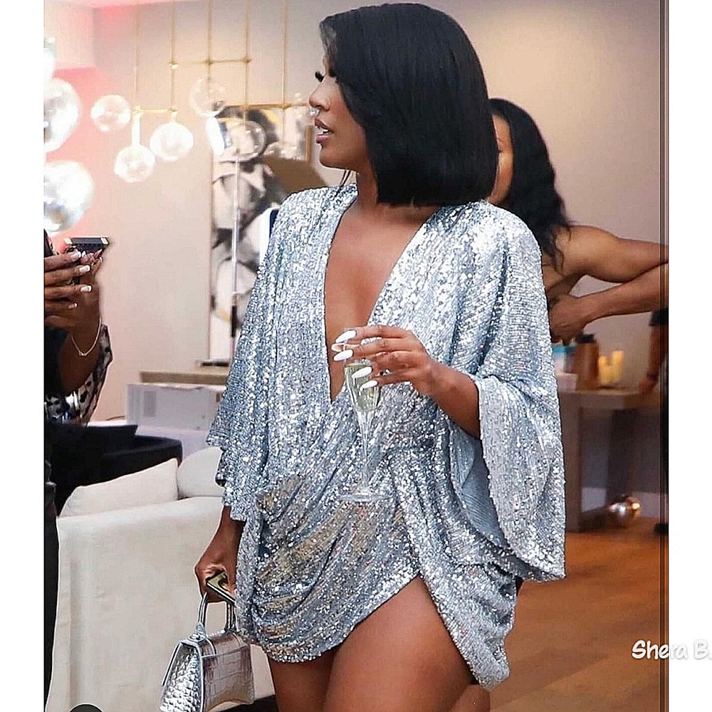 Silver Drape Dress